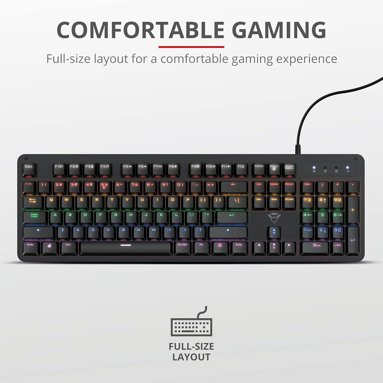 Trust Thaz GXT 1863 Full-Size Gaming Keyboard