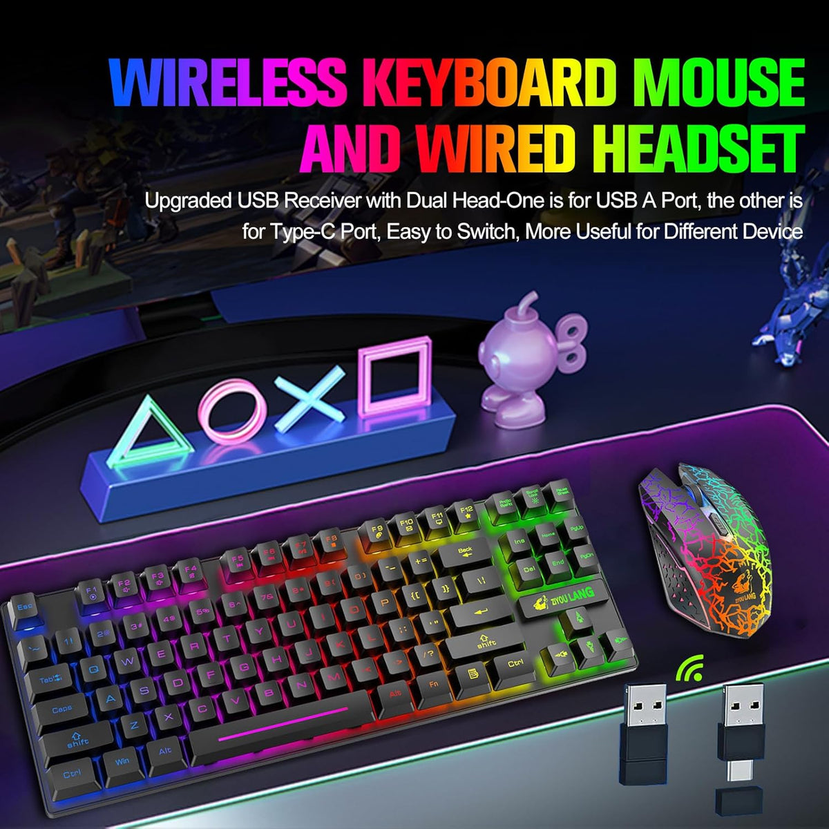 Ziyou Lang T87 Wireless Gaming Combo