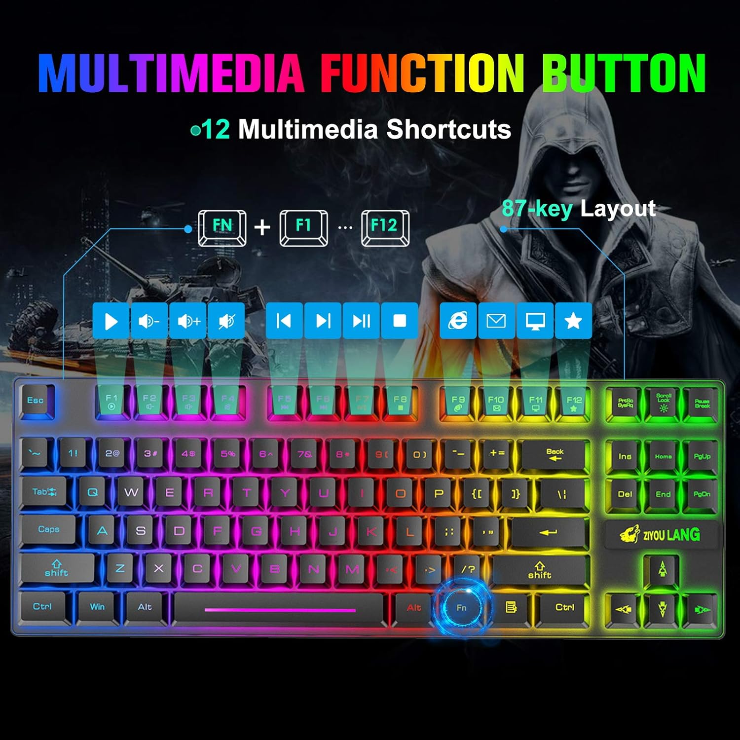 Ziyou Lang T87 Wireless Gaming Combo