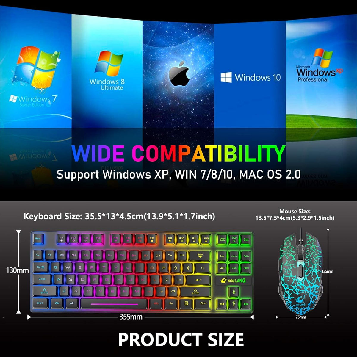 Ziyou Lang T87 Wireless Gaming Combo