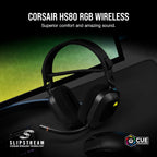 Corsair HS80 RGB Wireless Gaming Headset- Black