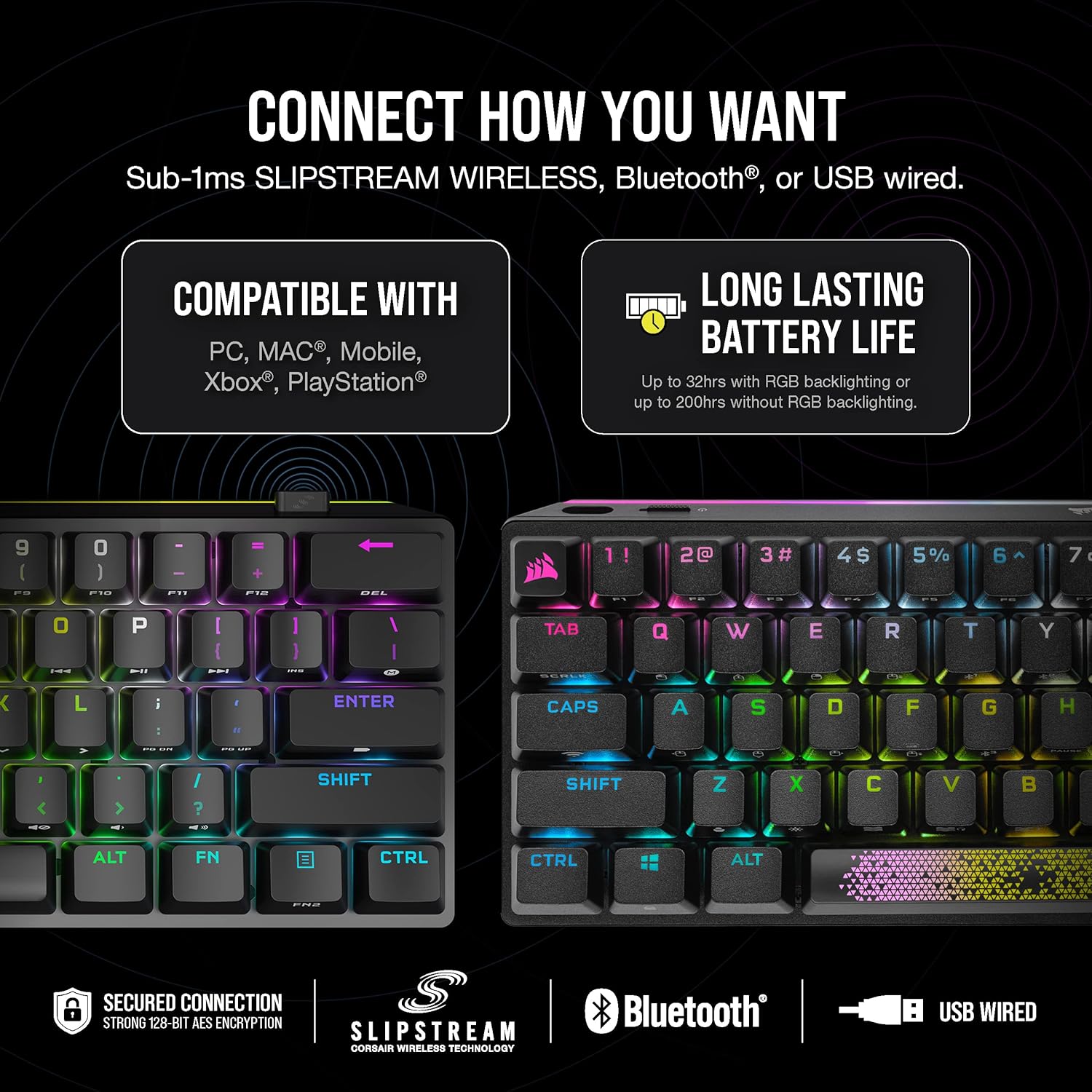Corsair K70 Pro Mini Wireless Mechanical Keyboard (Red Switch)