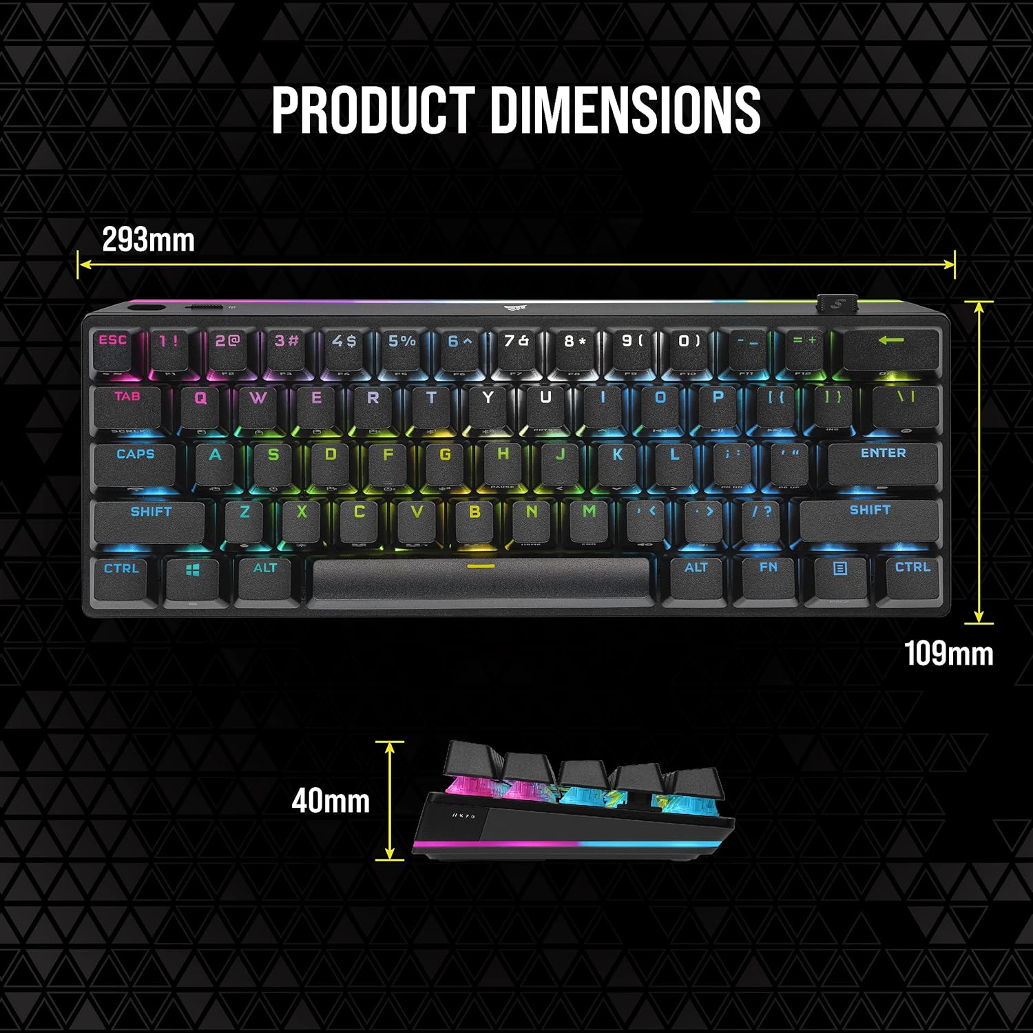 Corsair K70 Pro Mini Wireless Mechanical Keyboard (Red Switch)