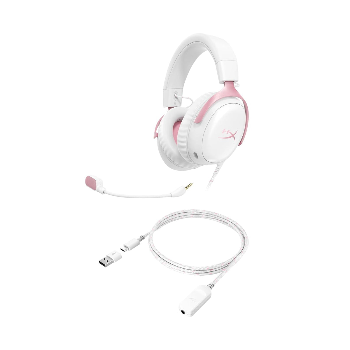 HyperX Cloud III Wired Gaming Headset- White
