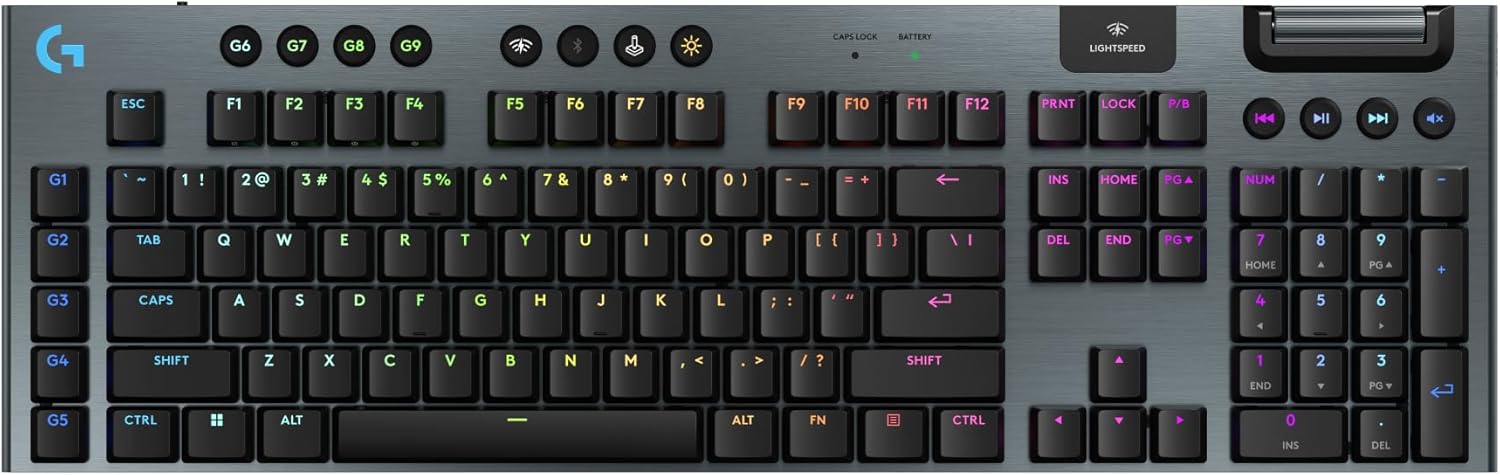 Logitech G915 Wireless Mechanical Gaming Keyboard - Brown Switch