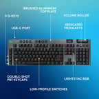 Logitech G915 Wireless Mechanical Gaming Keyboard - Brown Switch