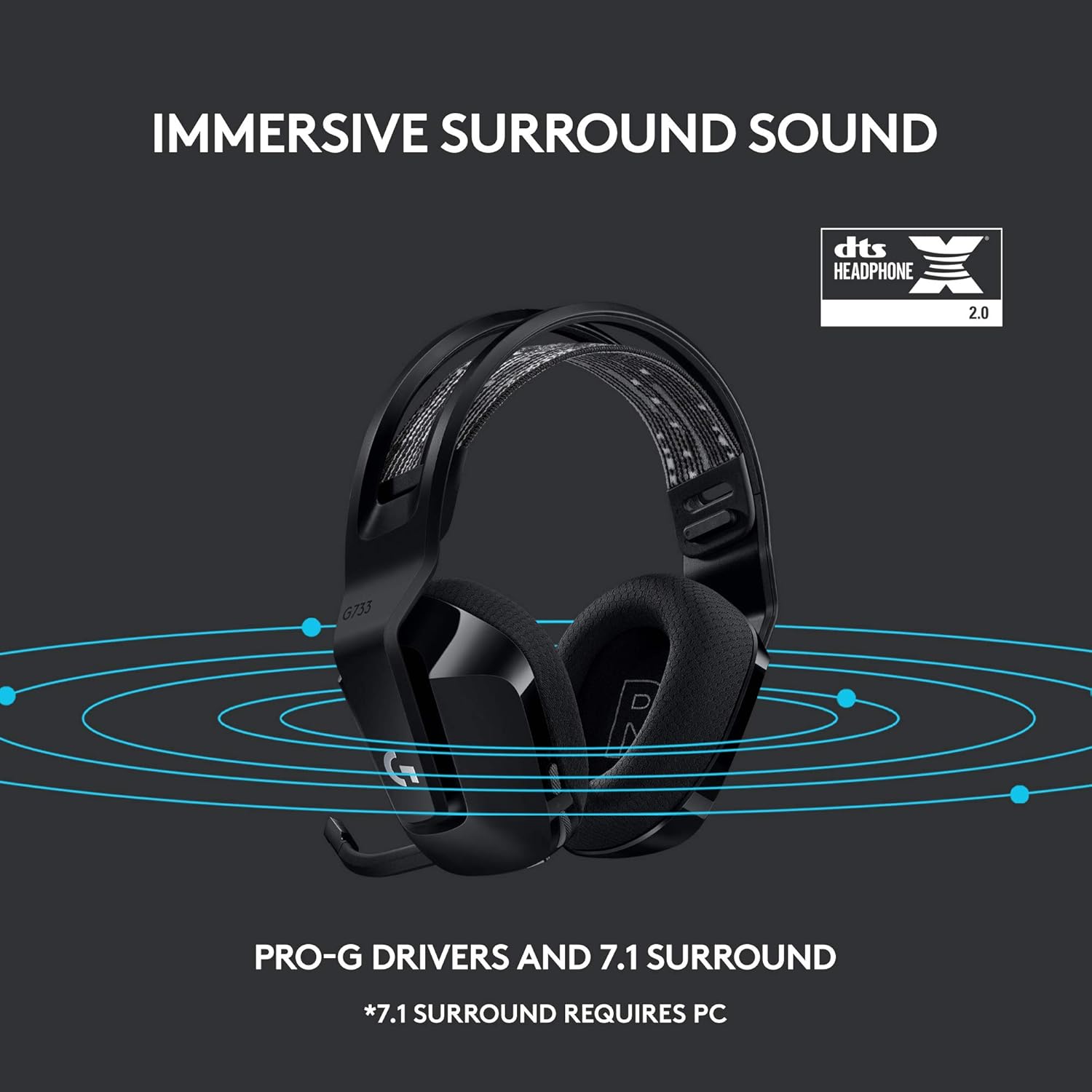 Logitech G733 Wireless Gaming Headset