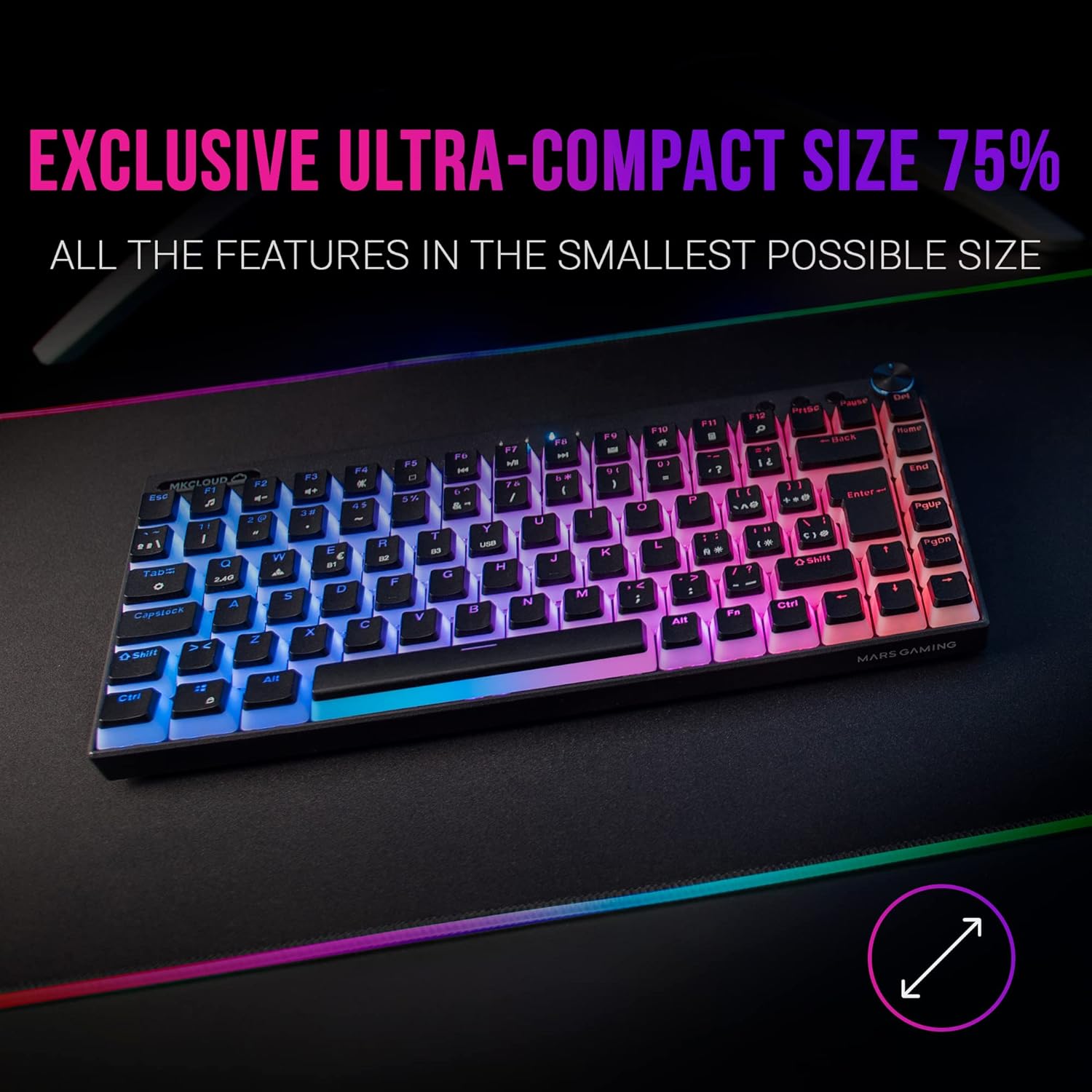 Mars Gaming MKCloud Wireless Mechanical Keyboard (Red Switch)