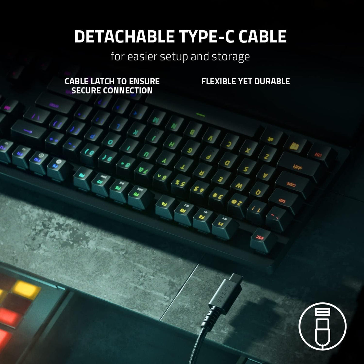 Razer Huntsman V2 TKL Mechanical Keyboard - Red Switch opto-mechanical