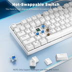 Redragon Kumara TKL Mechanical Gaming Keyboard (Red Switch)- White