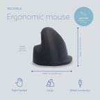 R-Go Tools HE Large Right Wireless Ergonomic Mouse