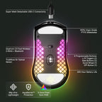 SteelSeries Aerox 3 Wireless Gaming Mouse - Black