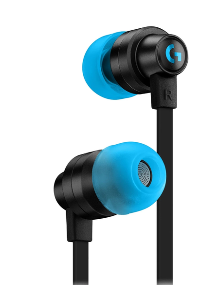 Logitech G333 In-Ear Gaming Earphones with Dual Drivers - Black
