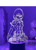 Mikasa Ackerman - Attack on Titan Original 3D Anime Night Light Lamp LED