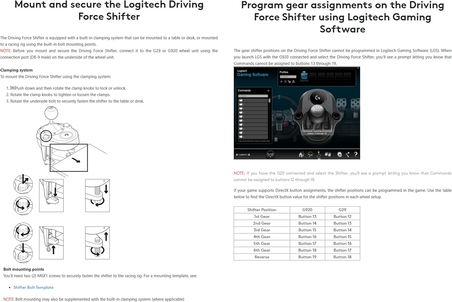 Logitech Driving Force Shifter