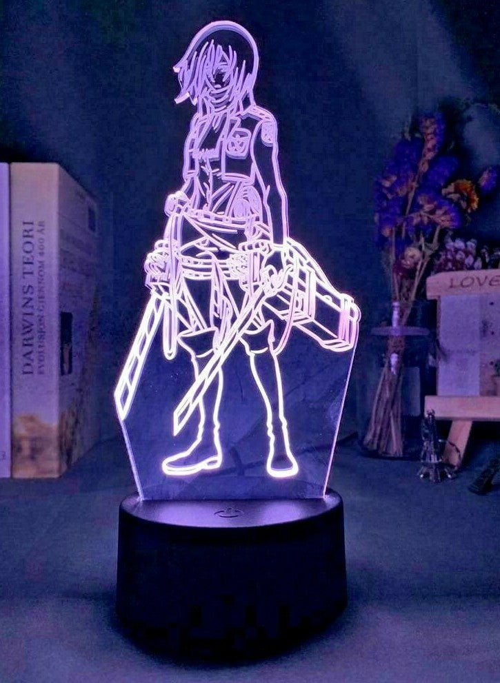 Mikasa - Attack on Titan Original 3D Anime Night Light Lamp LED