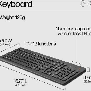 HP 330 Wireless Keyboard & Mouse Combo (European Layout) - Image 4