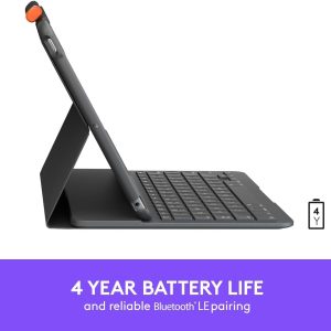 Logitech Slim Folio Keyboard Case for iPad (7th & 8th Generation) - Image 3