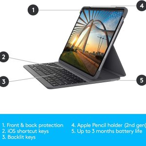 Logitech Slim Folio Pro Keyboard Case for iPad Pro 12.9″ (3rd Generation) - Image 4