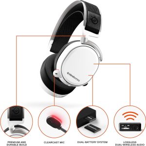 SteelSeries Arctis Pro Wireless Gaming Headset - White - Image 3