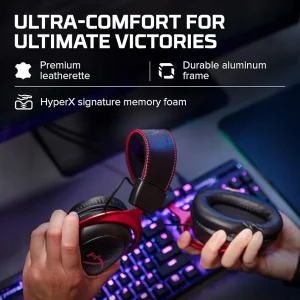 HyperX Cloud II Wired Gaming Headset - Black/Red - Image 3
