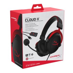 HyperX Cloud II Wired Gaming Headset - Black/Red - Image 4
