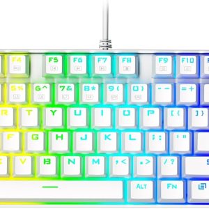 Redragon Kumara TKL Mechanical Gaming Keyboard (Red Switch)- White
