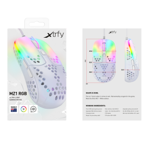 Xtrfy MZ1 RGB Wired Gaming Mouse- White - Image 3