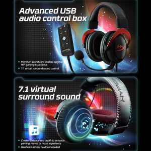 HyperX Cloud II Wired Gaming Headset - Black/Red (New & Sealed) - Image 6