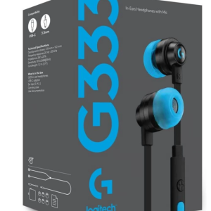 Logitech G333 In-Ear Gaming Earphones with Dual Drivers - Black - Image 3