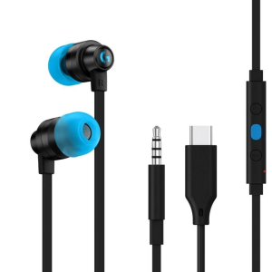 Logitech G333 In-Ear Gaming Earphones with Dual Drivers - Black - Image 1